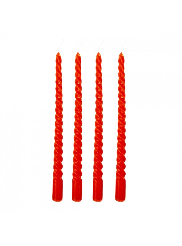 Vela Decorativa Natalina Natal Vermelho 25cm 4unid Christmas