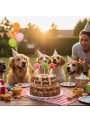 Vela de Aniversário Patinhas de Cachorro Coloridas 5 Unidades