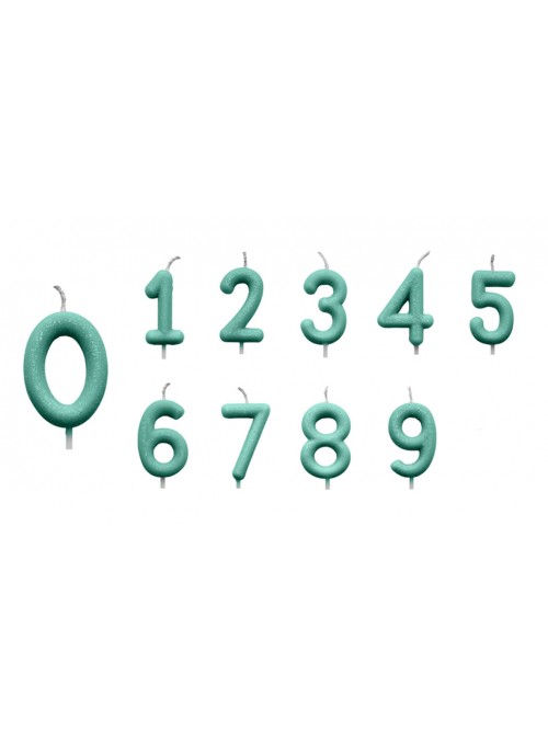 Vela de Aniversário Número 2 Verde Candy Colors Silver Festas