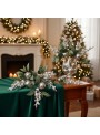 Enfeite De Natal Ramo De Flor Branco 25cm Decoração Natalina