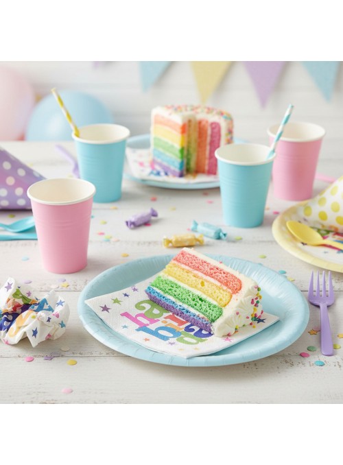 Guardanapo De Papel Happy Birthday Colorido 33x33cm 20 Unid