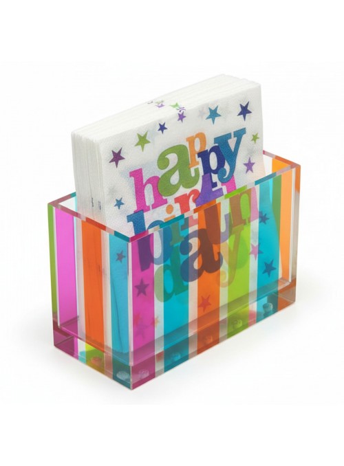 Guardanapo De Papel Happy Birthday Colorido 33x33cm 20 Unid