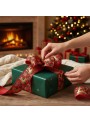 Fita De Natal Xadrez Vermelho Renas 2m 1 Unidade