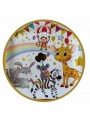 Prato De Papel Festa Animais 18cm 8uni Descartáveis De Festa