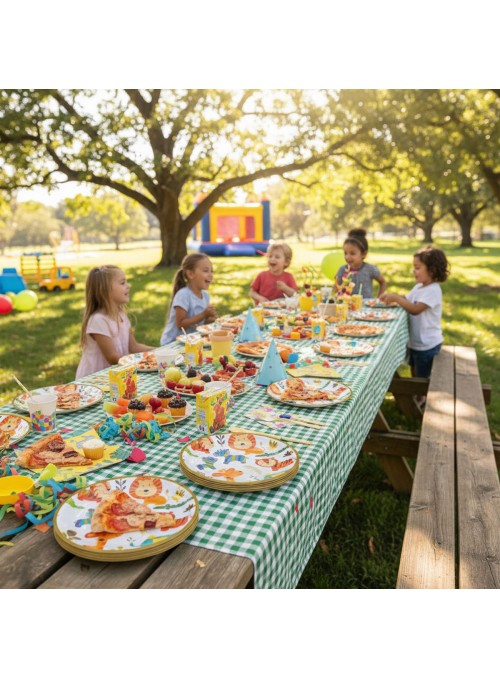Prato De Papel Animais Safari 18cm 8uni Descartáveis D Festa