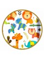 Prato De Papel Animais Safari 18cm 8uni Descartáveis D Festa
