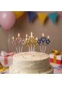 Vela De Aniversário Estrelas E Corações Coloridos 12 Unida