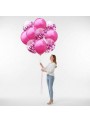 Kit Buque De Balões De Látex Rosa 12 Polegadas 30cm 10 Unid