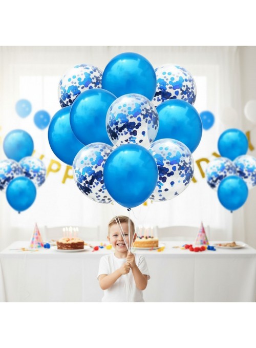 Kit Buque De Balões De Látex Azul 12 Polegadas 30cm 10 Unid