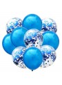 Kit Buque De Balões De Látex Azul 12 Polegadas 30cm 10 Unid