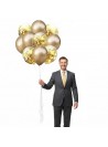 Kit Buque De Balões De Látex Dourado 12 Polegadas 30cm 10 Unid