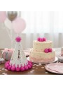 Chapéu De Aniversário Happy Birthday Rosa Pompom 1 Unidade