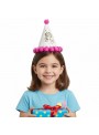 Chapéu De Aniversário Happy Birthday Rosa Pompom 1 Unidade