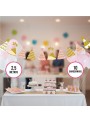 Faixa Feliz Aniversário Chapeuzinhos Rosa 2,5 Metros