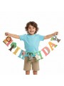 Faixa Decorativa Happy Birthday Animais 3,5m Aniversário