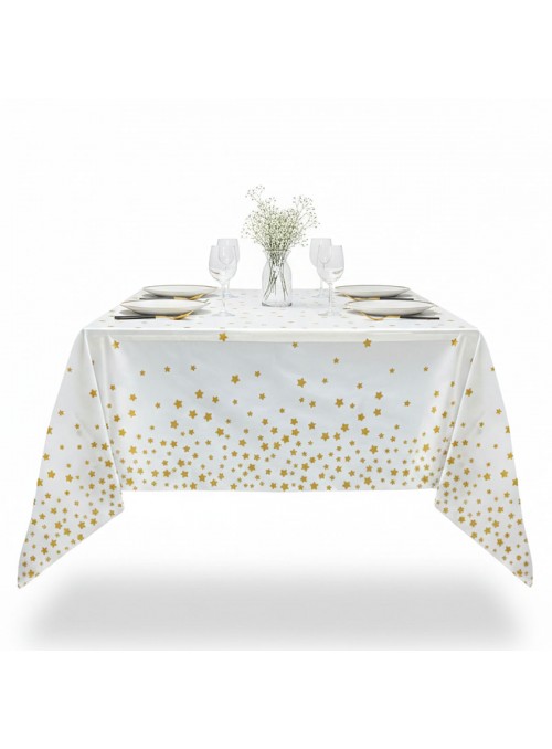 Toalha De Mesa Retangular Estrelas 137x274 Descartável Festa