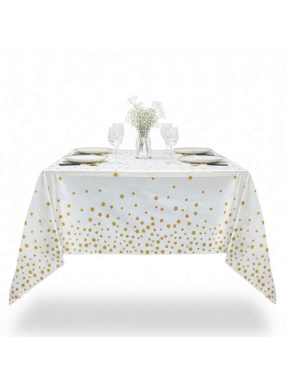 Toalha De Mesa Retangular Estrelas 137x274 Descartável Festa