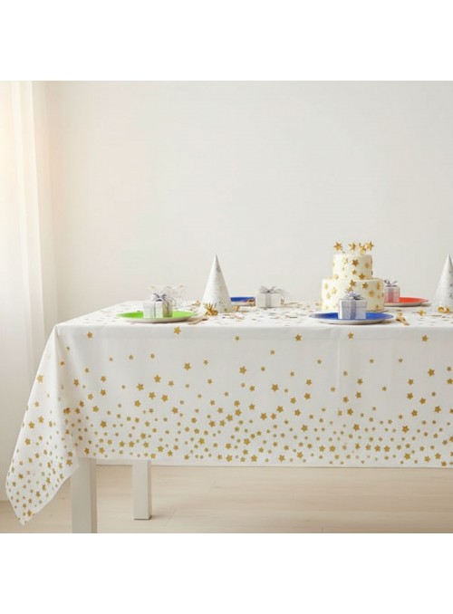 Toalha De Mesa Retangular Estrelas 137x274 Descartável Festa