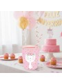 Copo De Papel Festa Gatinha Rosa 270ml 8uni Descartáveis