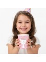 Copo De Papel Festa Gatinha Rosa 270ml 8uni Descartáveis