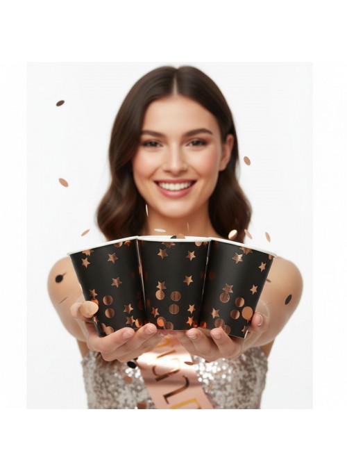 Copo De Papel Estrelas E Bolinhas 230ml 8uni Descartáveis