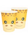 Copo De Papel Festa Girafa Girafinha 270ml 8uni Descartáveis