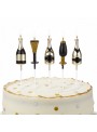 Vela Para Bolo Garrafas De Champanhe 3d Velas Premium 5uni