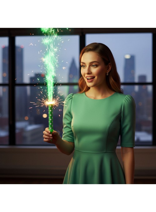 Vela de Aniversário Estrela chama Vulcão Verde – 1 unidade