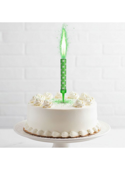 Vela de Aniversário Estrela chama Vulcão Verde – 1 unidade