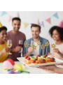Palito Para Petisco Estrela Dourado 12cm 20uni Decoração Festa