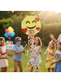 Pinhata Carinha Divertida Emoji Com Bastão Máscara E Confetes Piñata