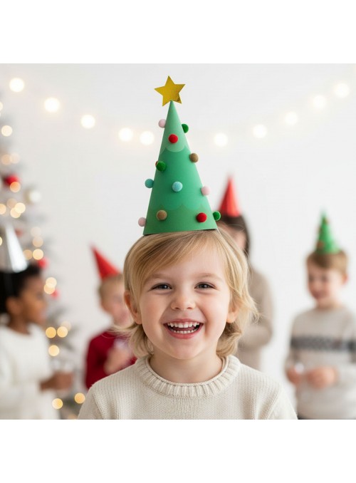 Chapeuzinho Festa Árvore De Natal Divertida Com Pompom 1 Unidade
