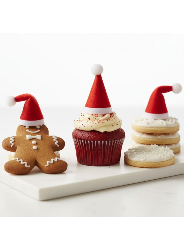 Mini Chapeuzinho Para Doces Festa Natal 4,5cm 10 Unidades