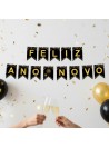 Faixa Decorativa Festa Feliz Ano Novo 2 Metros Preto Dourado