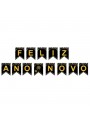 Faixa Decorativa Festa Feliz Ano Novo 2 Metros Preto Dourado