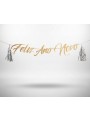 Faixa Decorativa Festa Feliz Ano Novo 2 Metros Dourado