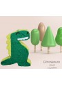 Pinhata Dinossauro Verde com Bastão e Máscara Bam Festas Boutique de Festas