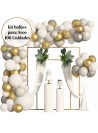 Kit Balões Para Arco Dourado E Prata 106 Unidades + Fita
