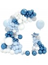 Kit Balões Para Arco Azul e Branco 106 Unidades + Fita
