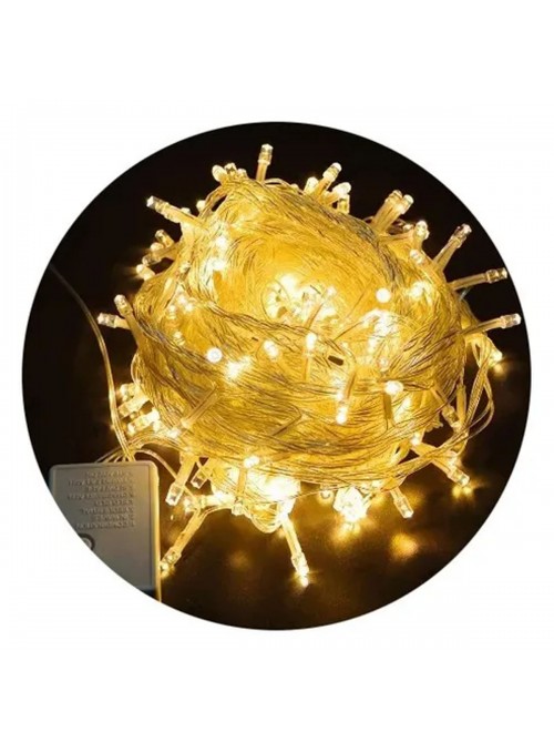 Pisca Pisca Amarelo 20 Metros 110v Decoração De Natal