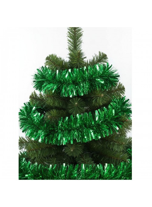 Festão de Natal Verde Metalizado Grosso 9cm x 2 Metros Decoração de Natal