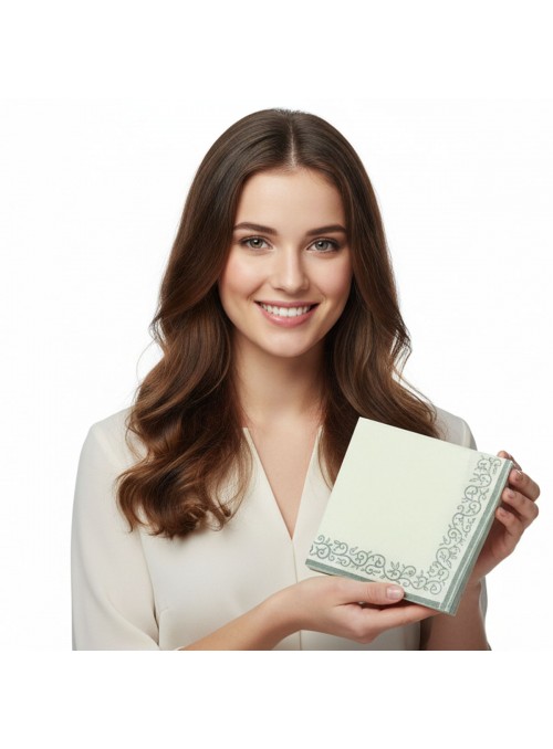 Guardanapos de Papel Luxo Arabesco Prata – 20 unidades