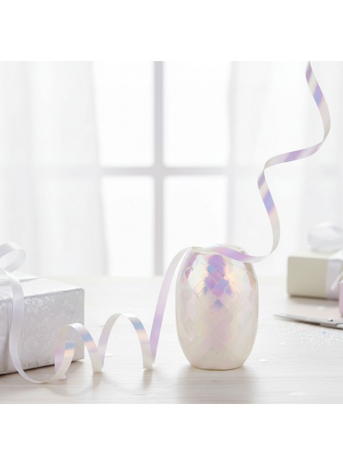 Fitilho para Balão Furtacor Nacarado 5mm x 20m Silver Festas