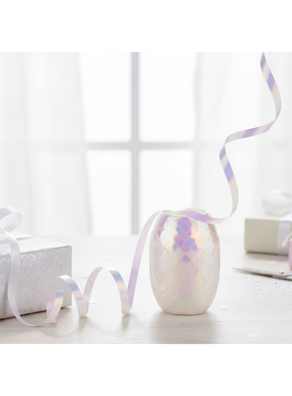 Fitilho para Balão Furtacor Nacarado 5mm x 20m Silver Festas