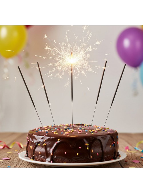 Velas de Aniversário Faíscas Dourado – 4 unidades