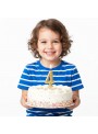 Vela de Aniversário Número 4 Glitter Dourado 4,5cm