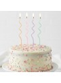 Vela De Aniversário Espiral Candy Colors 14cm 4 Unidades