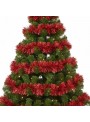 Festão de Natal Vermelho Metalizado Grosso 9cm x 2 Metros Decoração de Natal