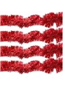 Festão de Natal Vermelho Metalizado Grosso 9cm x 2 Metros Decoração de Natal