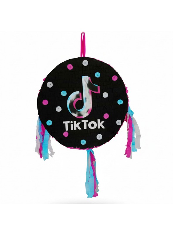 Pinhata Tik Tok Com Bastão Máscara Confetes Piñata Pichorra